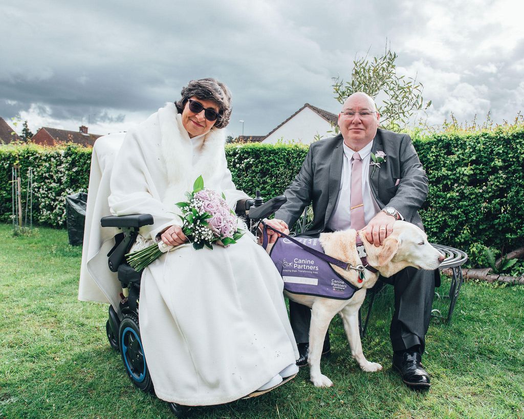 Assistance dog at a wedding