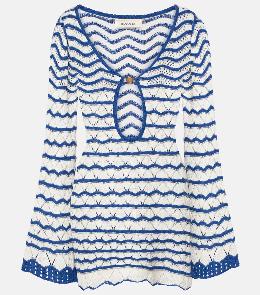 Rey striped crochet beach dress