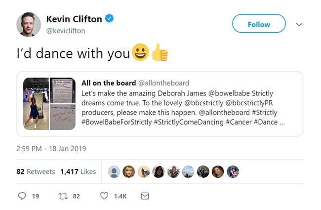 Kevin Clifton Strictly tweet