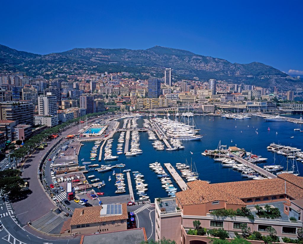 aerial shot of Monte Carlo, Monaco