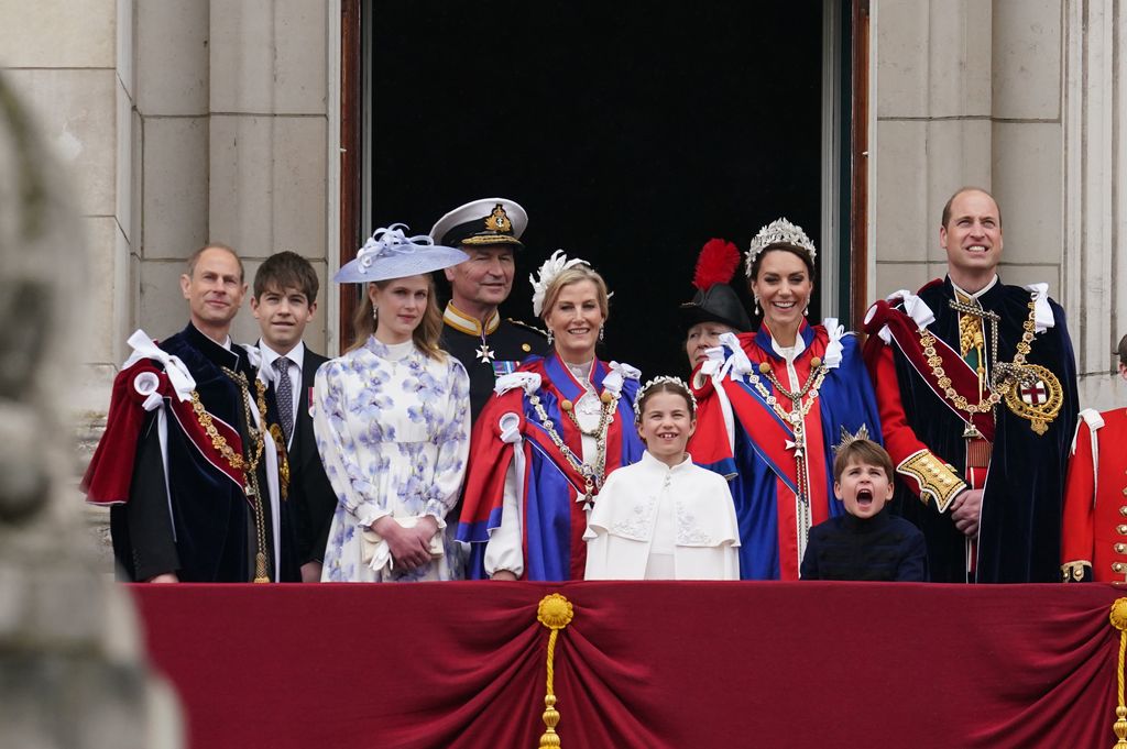 Working members of the royal family appeared on the balcony