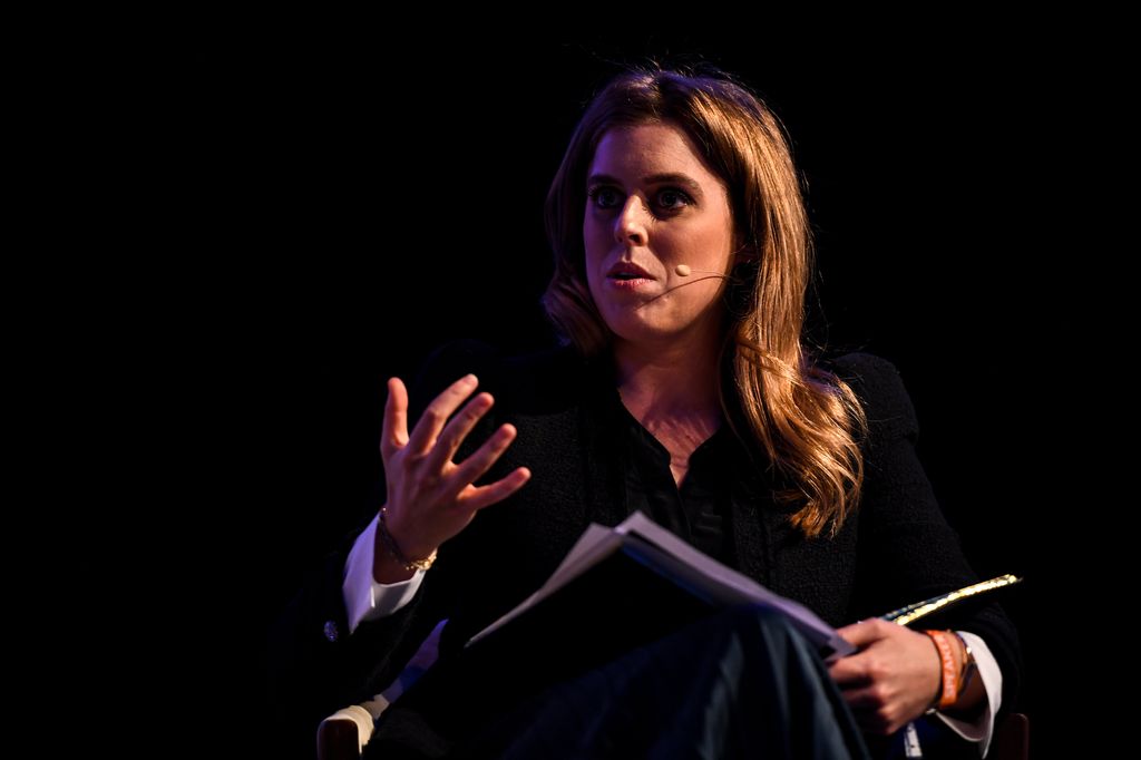 Princess Beatrice at a summit in Portugal