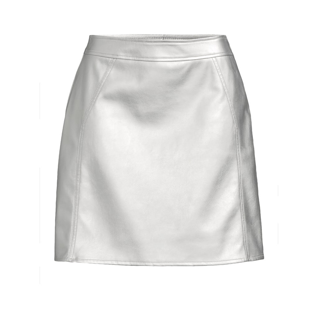 metallic silver skirt