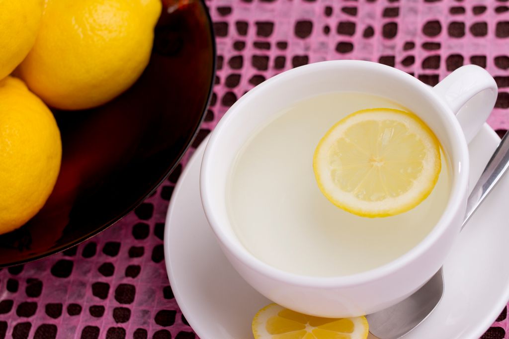  hot water with lemon.