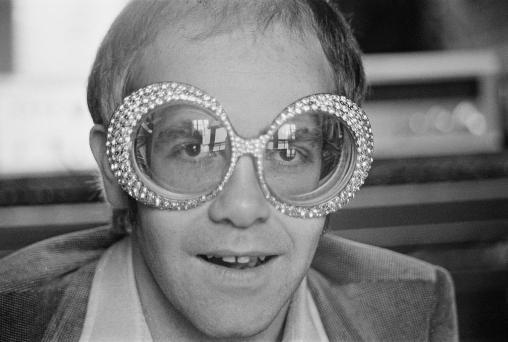 Elton John wearing giant glasses 