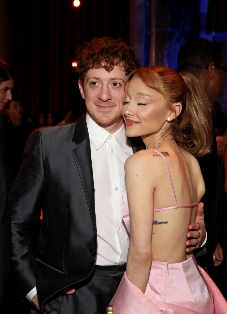 Ethan Slater and Ariana Grande attend The National Board of Review Annual Awards Gala  at Cipriani 42nd Street on January 07, 2025 in New York City. 