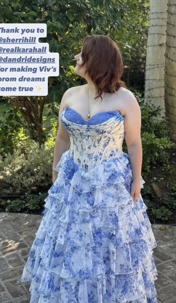 Photo shared by Melissa McCarthy on Instagram of her daughter in a prom dress