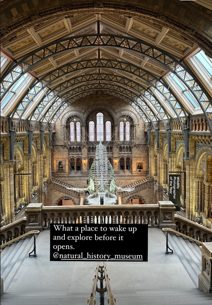 The family got to explore the museum before it opened 