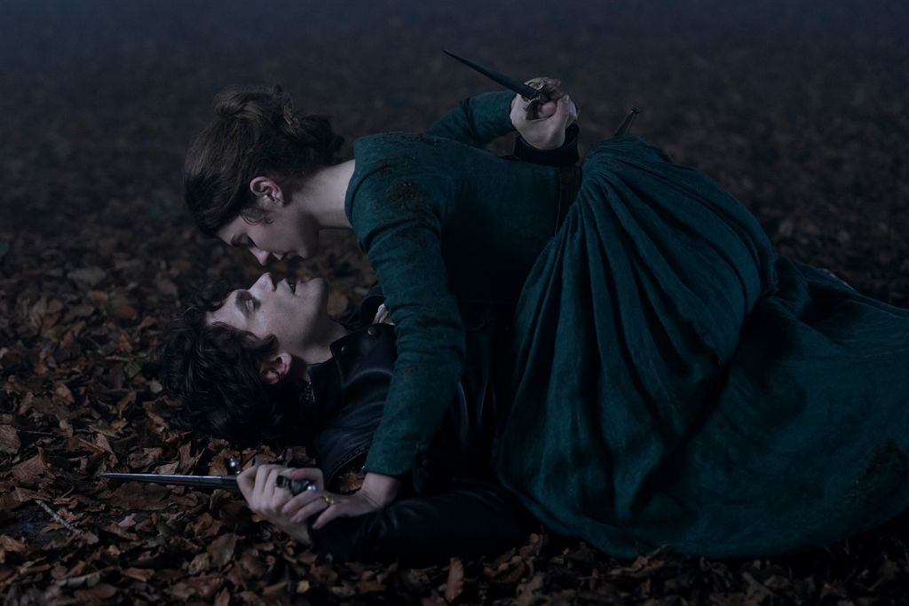 Emily Bader as Lady Jane Grey and Edward Bluemel as Guildford Dudley