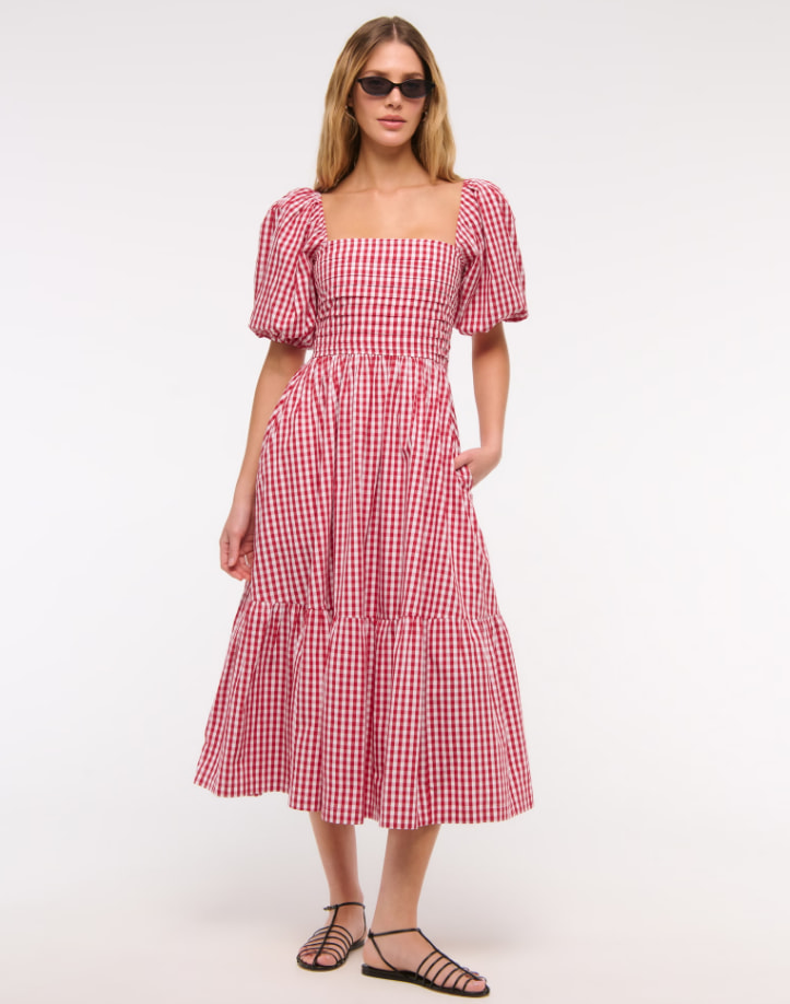 abercrombie and fitch gingham dress