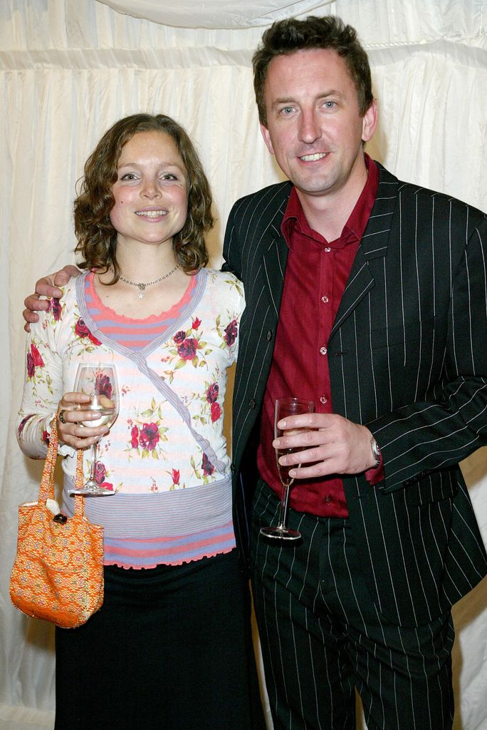 Tara McKillop standing with Lee Mack