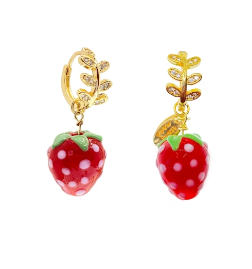 Strawberry Hoops Earring