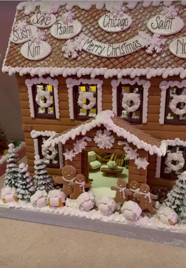 Kim Kardashian's personalized gingerbread house 
