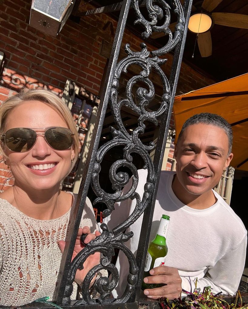 Amy Robach and T.J. Holmes in New Orleans