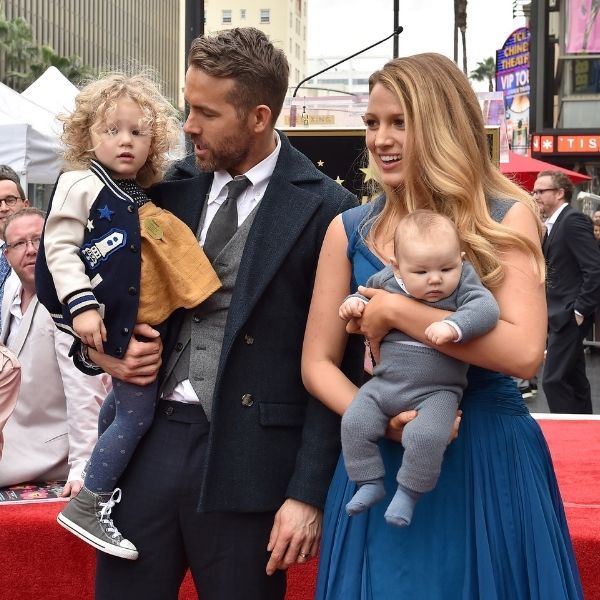 Ryan Reynolds and Blake Lively with daughters James and Inez