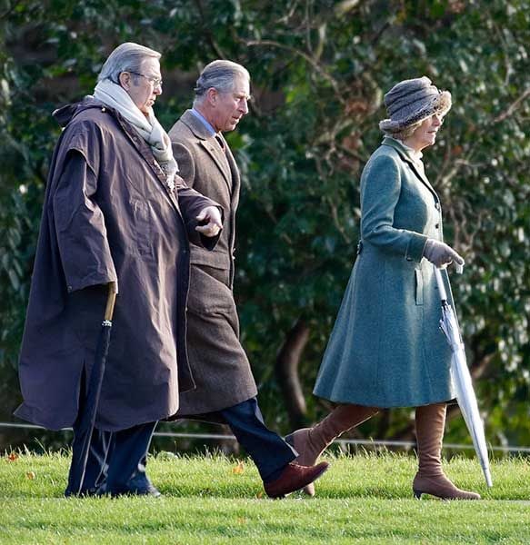 Constantine II of Greece with Charles and Camilla in 2007