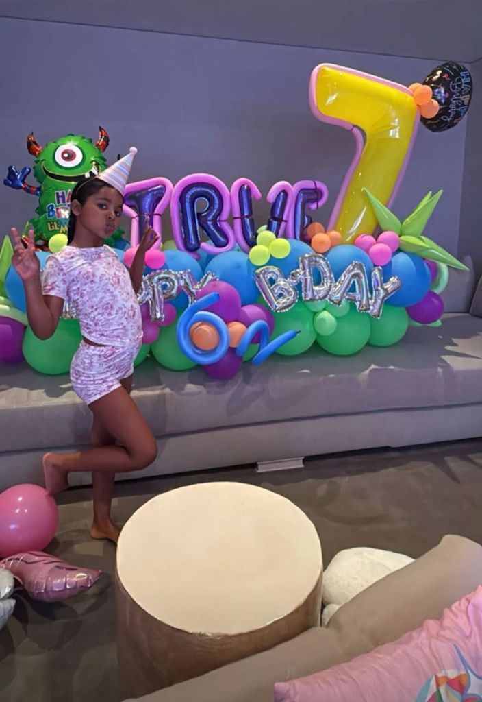 Photo shared by Khloe Kardashian of daughter True on her 7th birthday