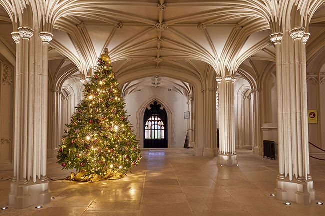 the queen christmas tree inner hall