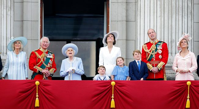 Royal family on the balcony for Trooping the Colour 2022