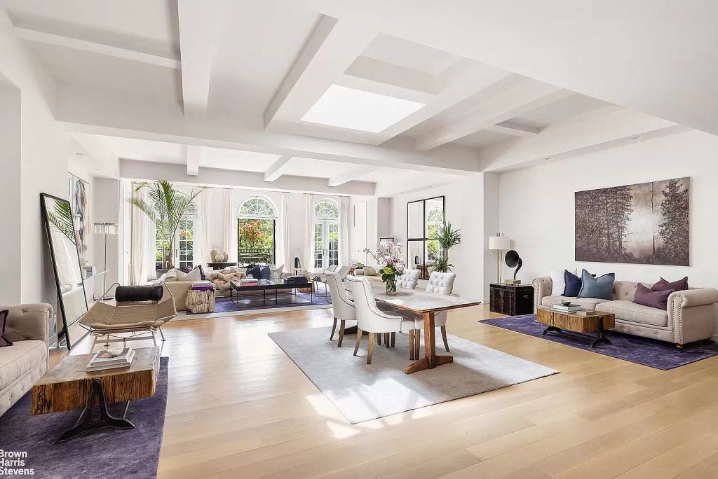 Living area inside Jennifer Lopez's Whitman apartment in NYC