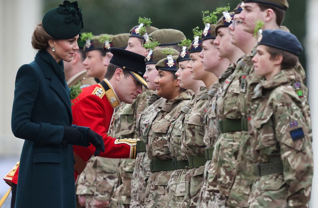 Kate met with junior cadets from Northern Ireland, nicknamed Mini Micks    