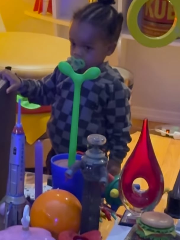 Rihanna and Rocky's eldest son, RZA, in their playroom