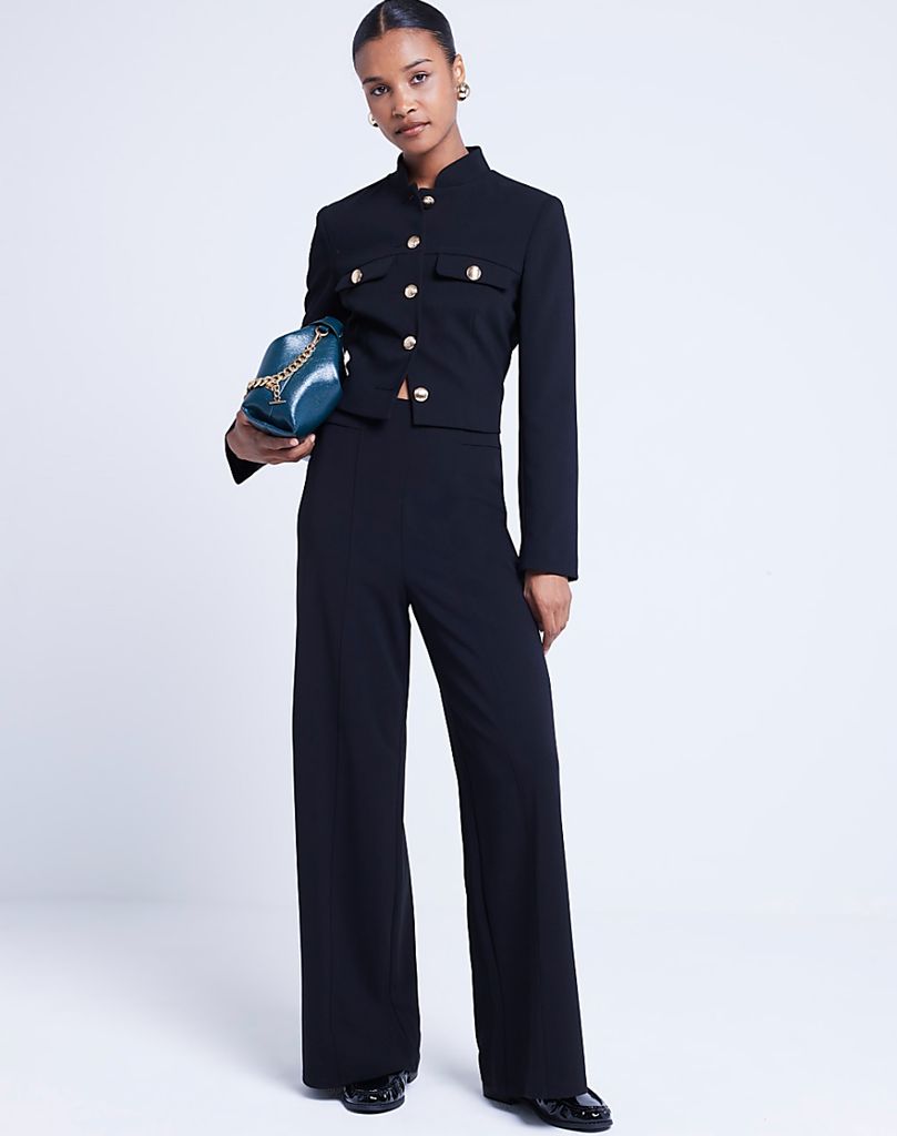 River Island navy pull-on trousers