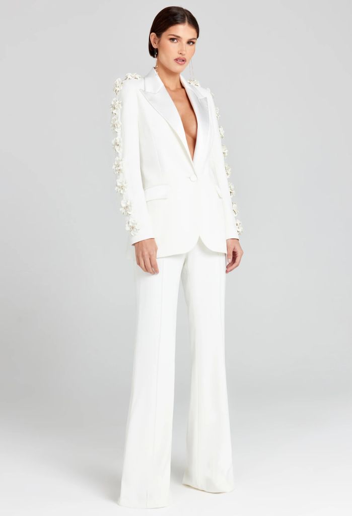 Nadine Merabi Leonie white suit