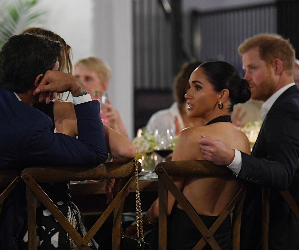 Meghan and Harry seen talking to Nacho Figueras and his wife Delfina