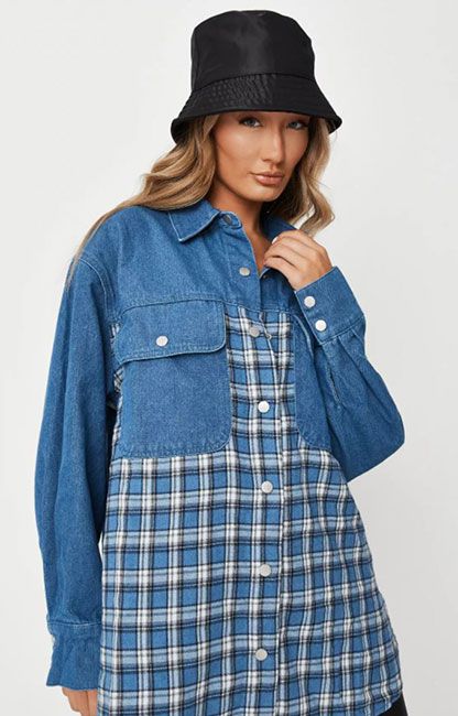 missguided check shirt
