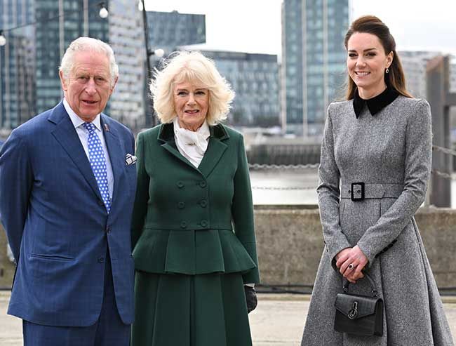 Charles and Camilla with Princess Kate