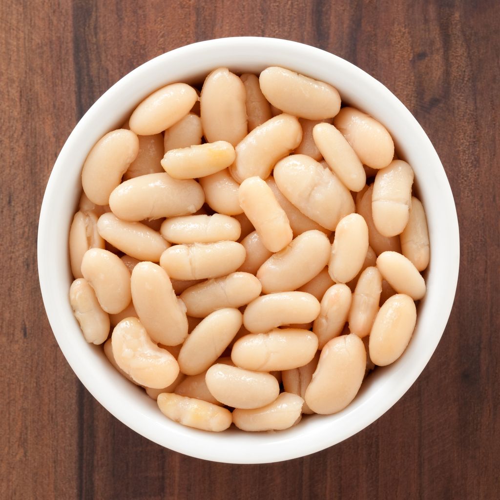 White beans are a plant-based protein