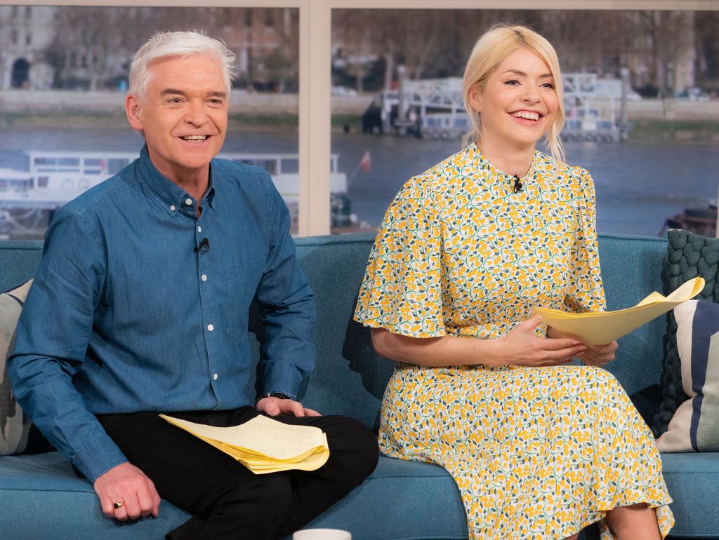 Holly Willoughby and Phillip Schofield sit on This Morning