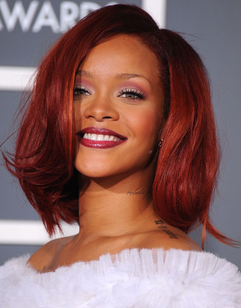 Rihanna with red hair