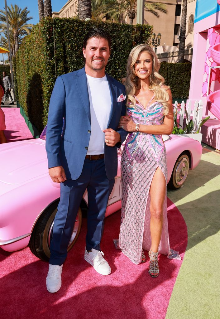 Josh Hall dan Christina Hall menghadiri pemutaran perdana dunia "Barbie" di Shrine Auditorium dan Expo Hall pada tanggal 09 Juli 2023 di Los Angeles, California. (Foto oleh Matt Winkelmeyer/GA/The Hollywood Reporter melalui Getty Images)