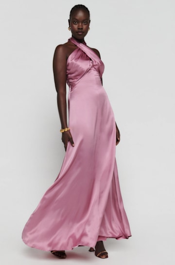 reformation pink bridesmaid dress