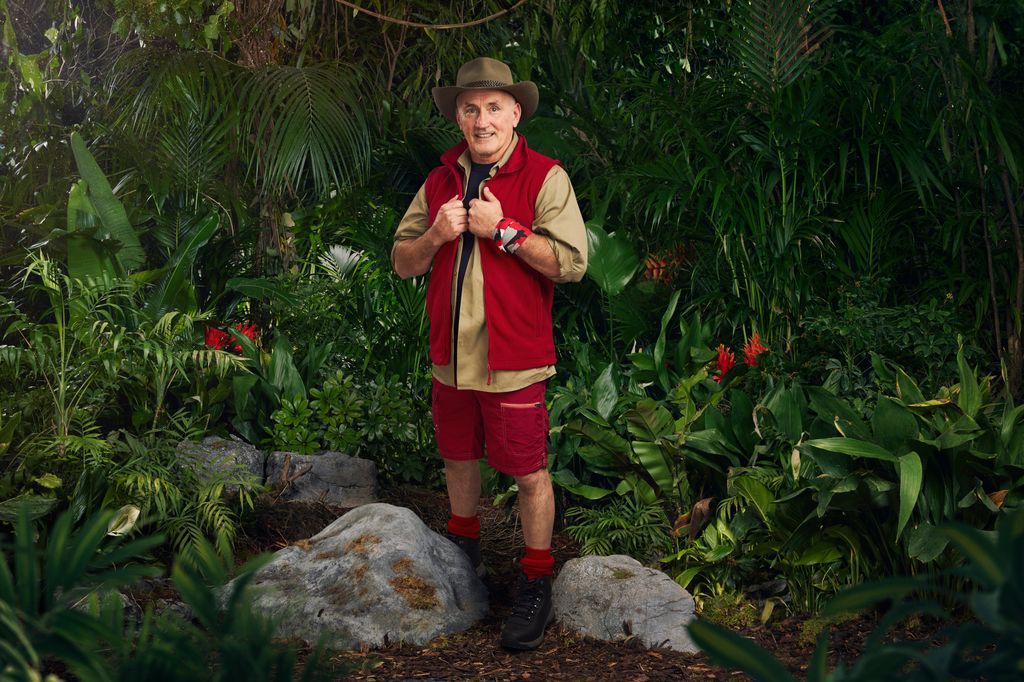 i'm a celeb contestant in red outfit 