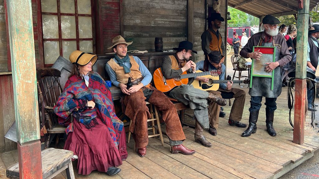  "Western town" actors at Goodwood Revival 2024