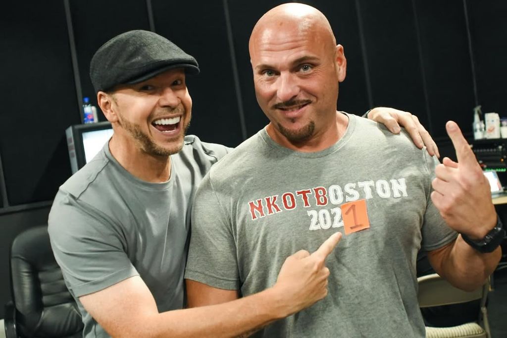 Donnie Wahlberg poses for a photo with Victor Popovic, shared on Instagram