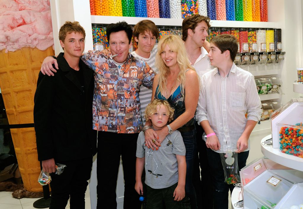 Hudson Madsen, actor Michael Madsen, Max Madsen, Luke Madsen, DeAnna Madsen, Christian Madsen and Kalvin Madsen attend the Sugar Factory at the Paris Las Vegas on July 16, 2011 in Las Vegas, Nevada