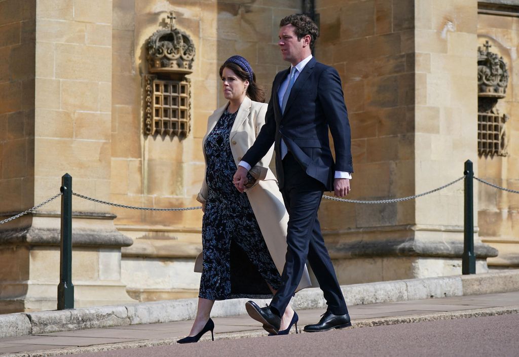 Princess Eugenie and her husband Jack Brooksbank attending the Easter service