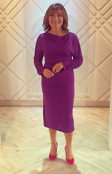 lorraine kelly instagram purple dress