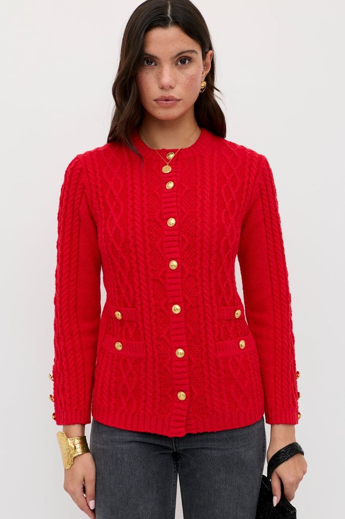Rixo Red Cardigan