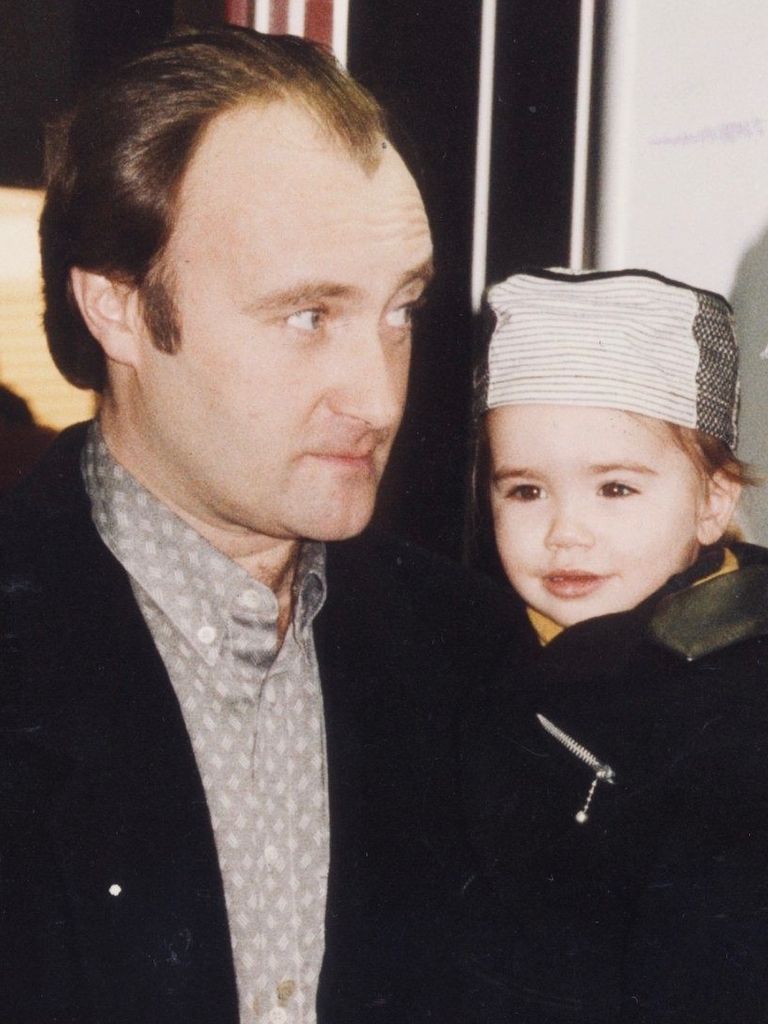 Lily with her dad as a child