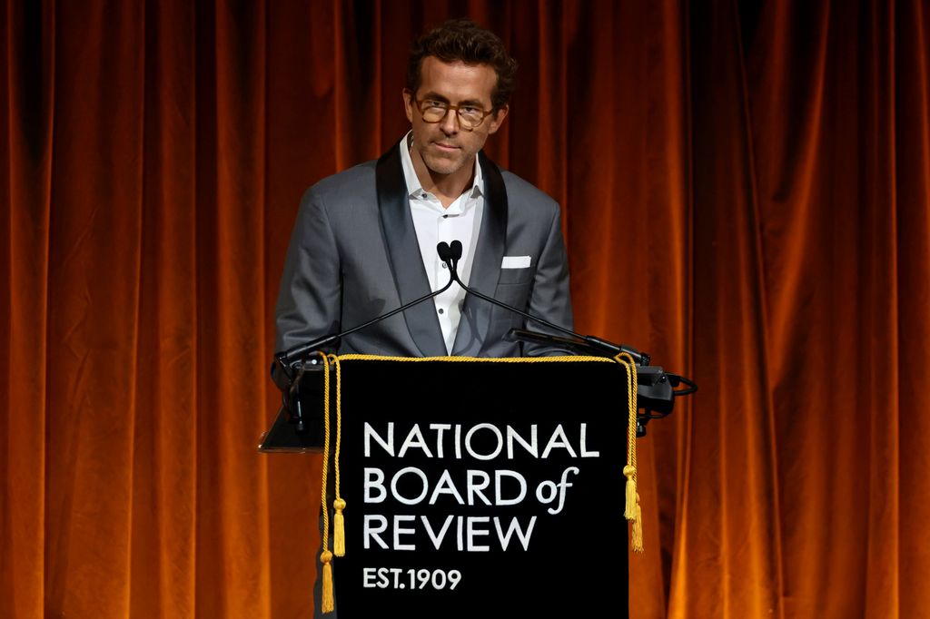 Ryan Reynolds speaks onstage during The National Board of Review Annual Awards Gala at Cipriani 42nd Street on January 07, 2025 in New York City. 