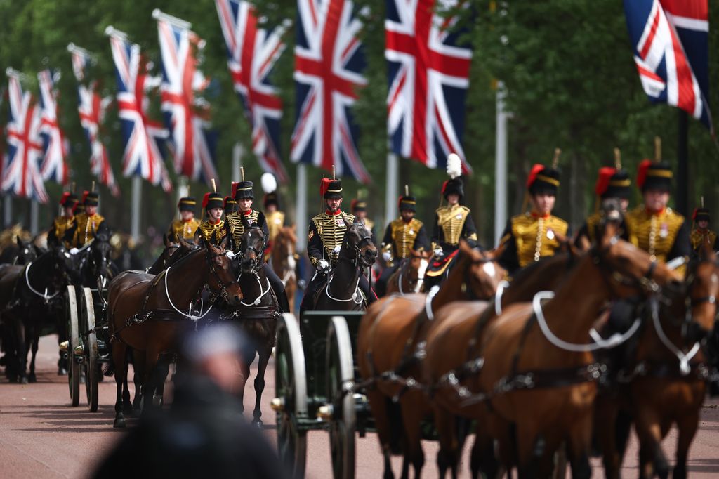 Military procession on VE Day