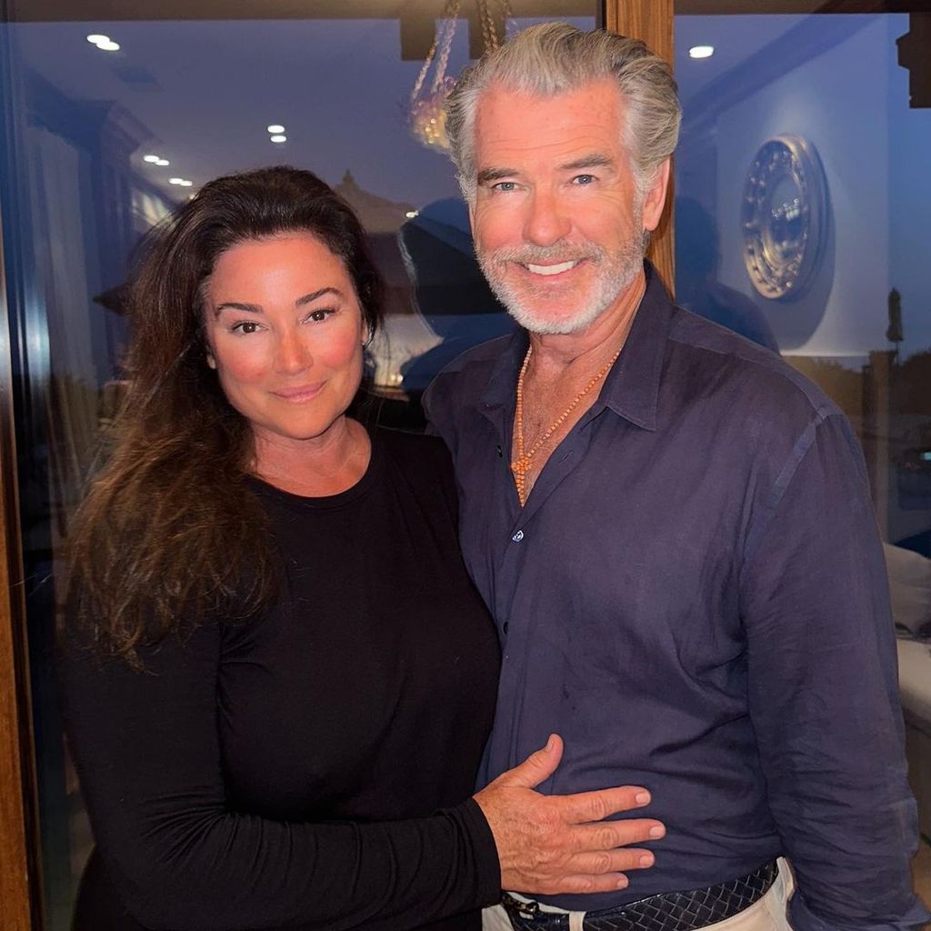 Pierce Brosnan and wife Keely Shaye Brosnan pose for a photo during Father's Day celebrations, shared on Instagram