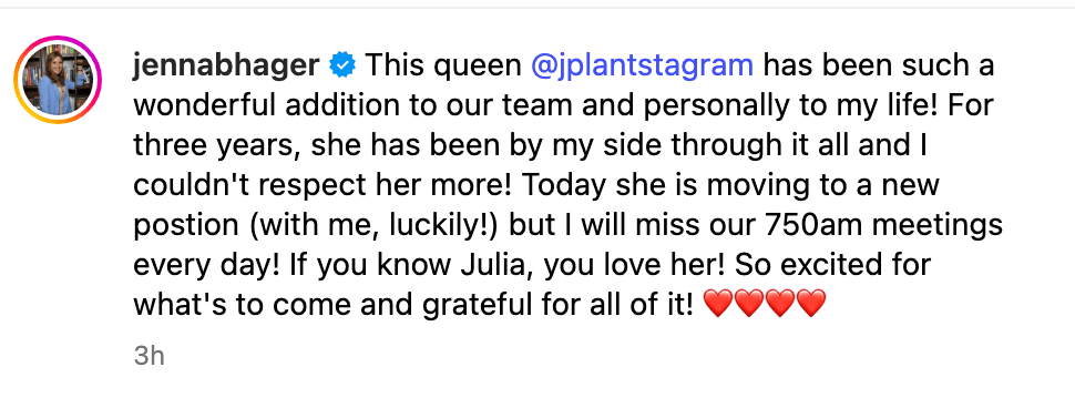 Jenna Bush Hager a rendu hommage à sa collègue Julia qui partait aujourd'hui