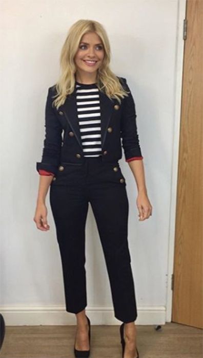 holly willoughby black suit