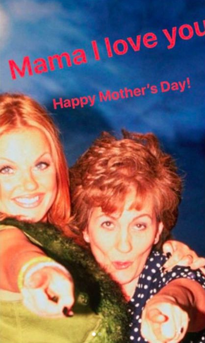 geri horner and mum mothers day